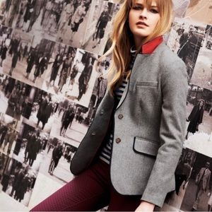 Boden we406 preppy gray wool blazer jacket